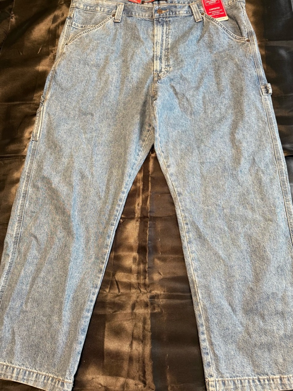 Levi's Men's Light Blue Relaxed Carpenter Jeans, Size 42x30